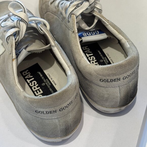 Golden Goose Superstar Gray Suede Sneakers Size 37 - Picture 4 of 5